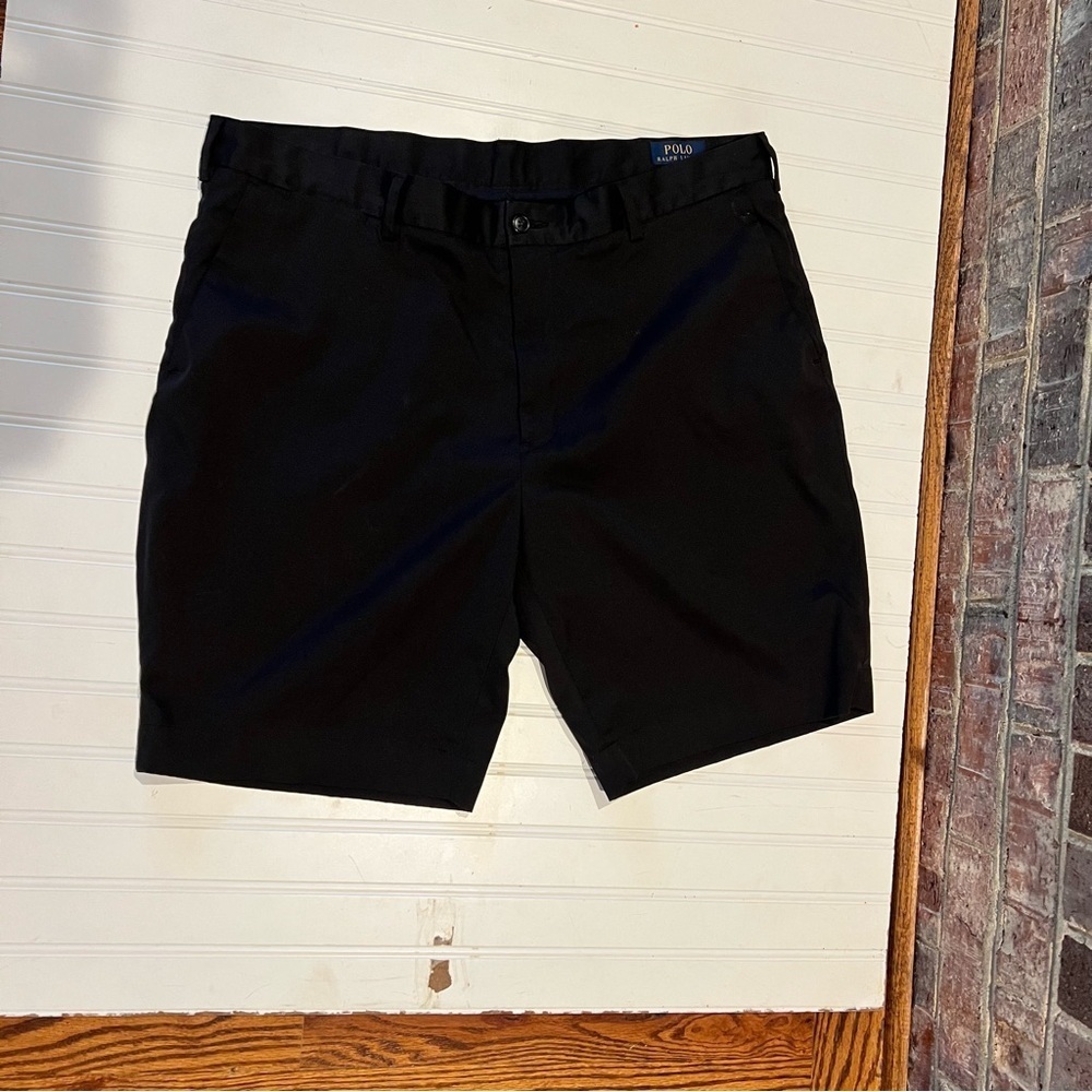 Polo Ralph Lauren Performance Black Tailored Shorts -Size 38- Excellent Cond
